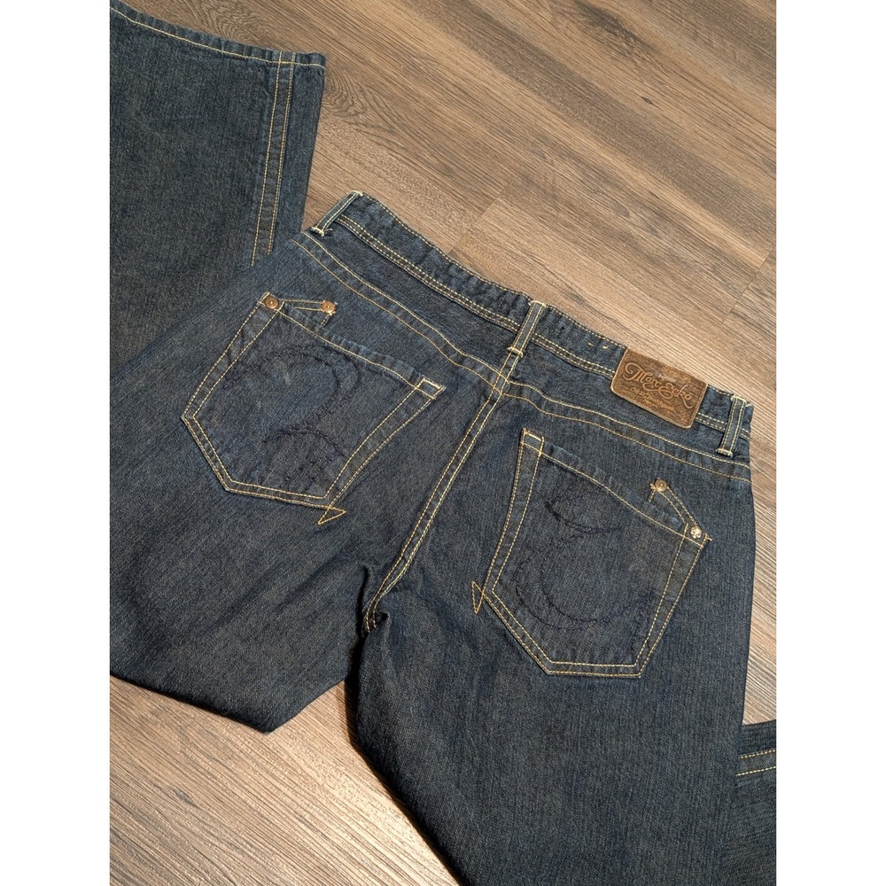 Marc Ecko Prime Cut Regular Fit Dark Wash Blue Jeans Mens W34 L31.5 Streetwear